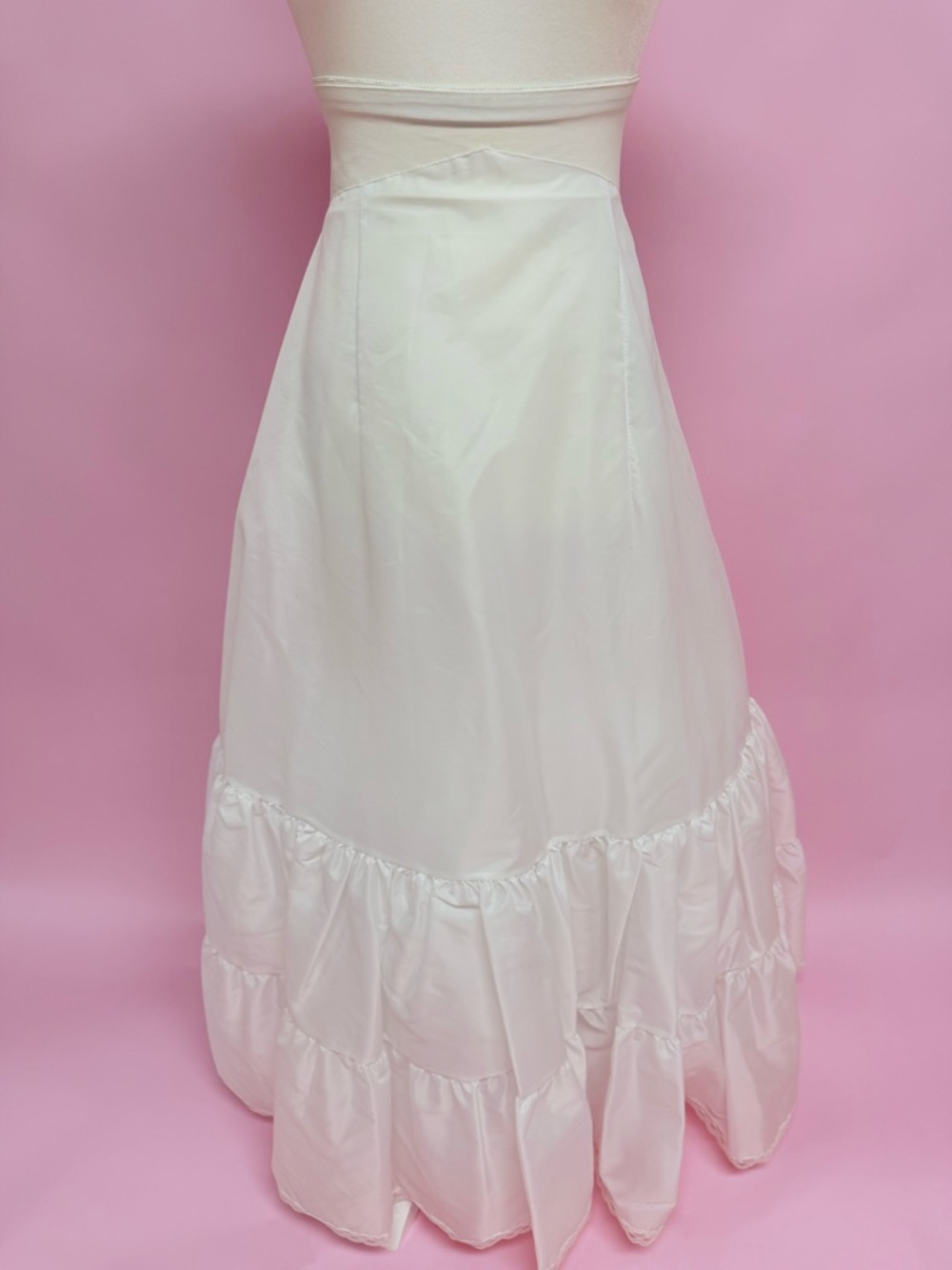 David's Bridal White Layered Petticoat - Picture 2 of 7